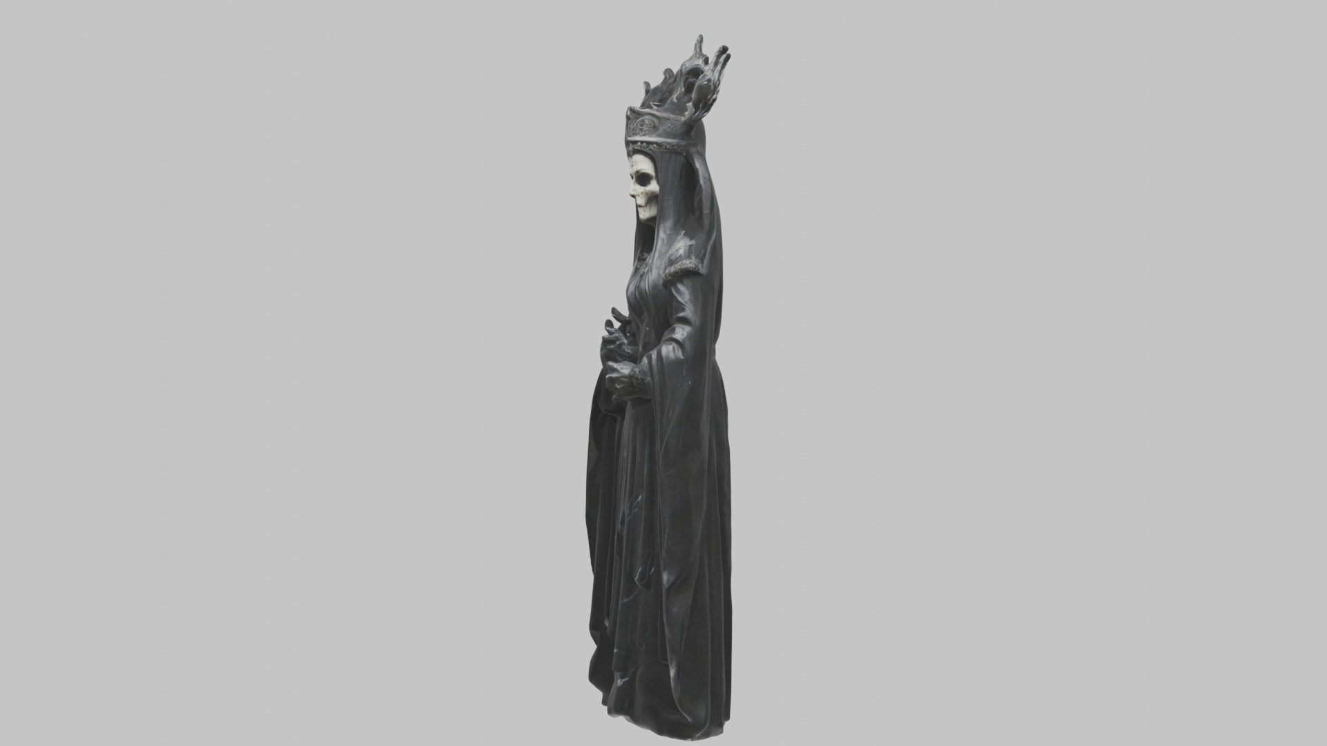 Evil Medieval Queen Figure Low-poly 3D model_13