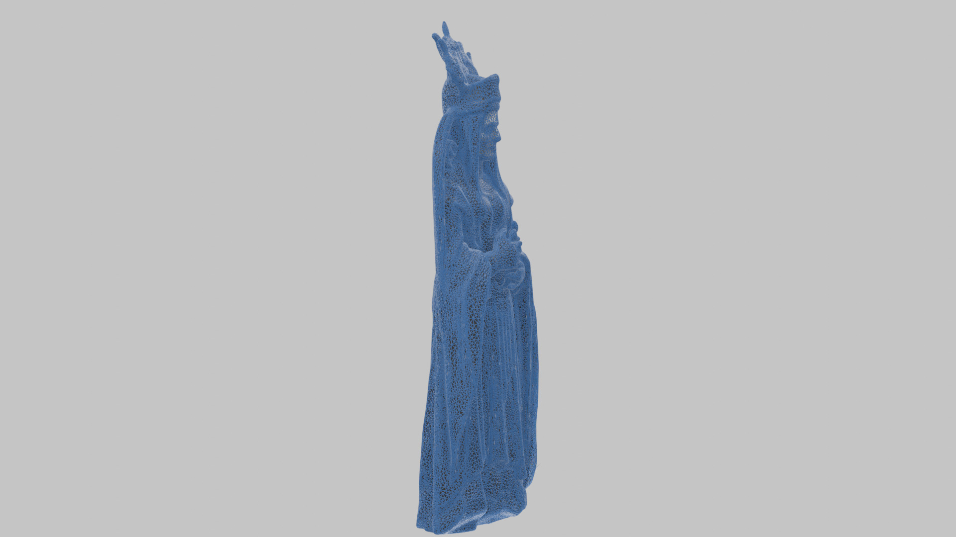 Evil Medieval Queen Figure Low-poly 3D model_19