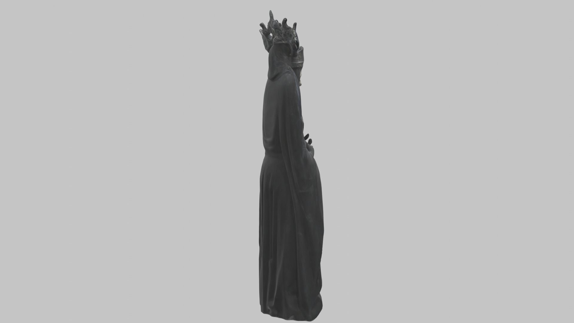 Evil Medieval Queen Figure Low-poly 3D model_5