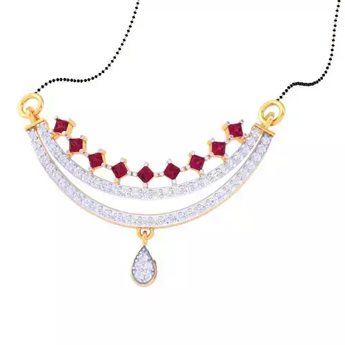 3D Printable Cad jewelry design of Lady diamond Pendant