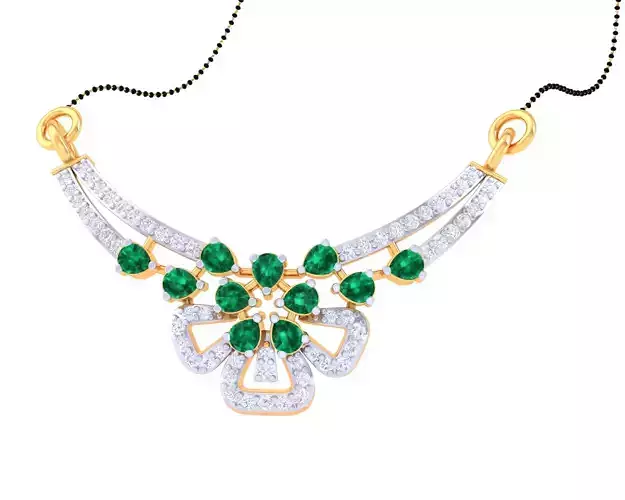 3D Printable Cad jewelry design of Lady diamond Pendant