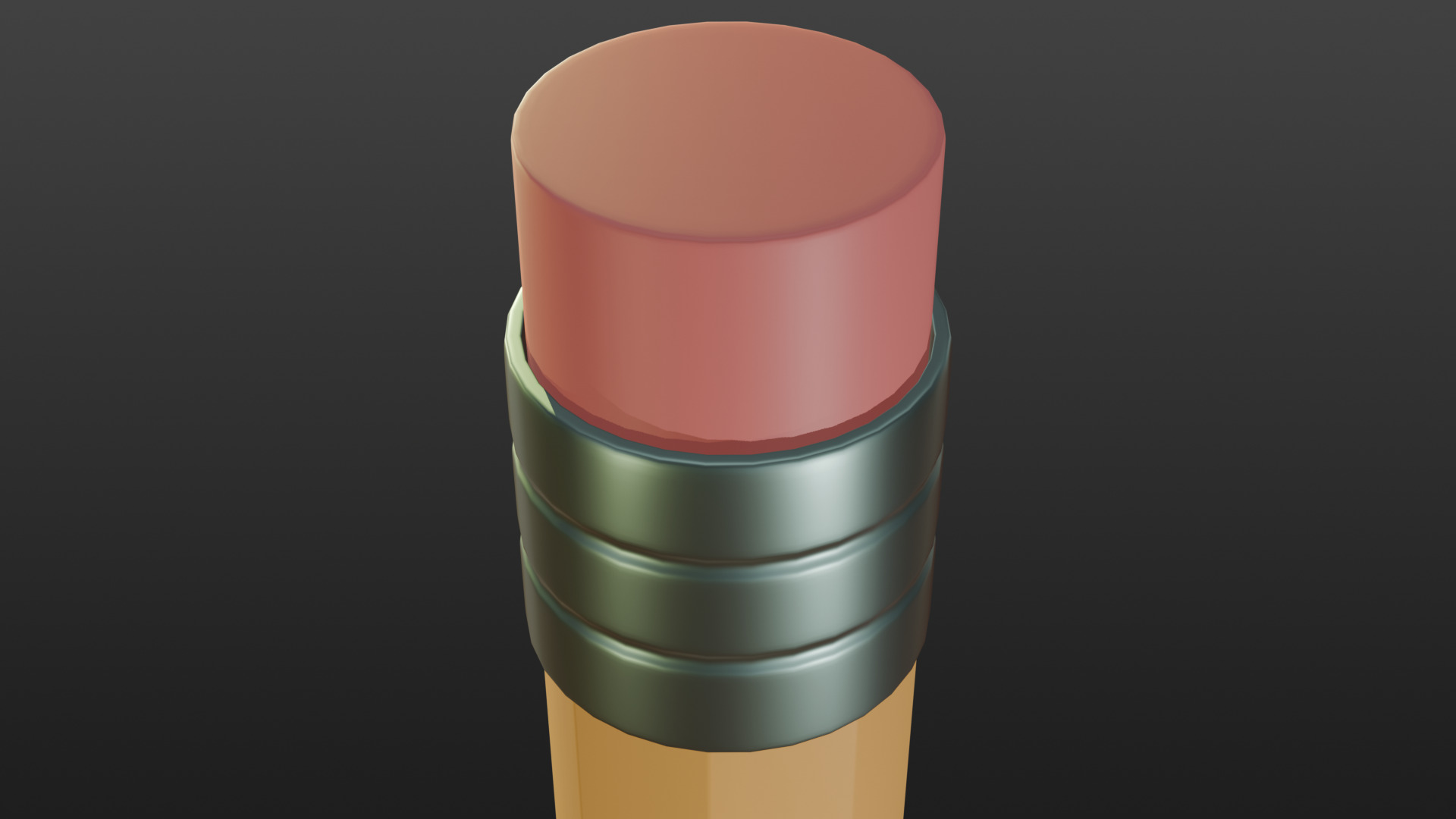 Low-poly style cartoon pencil 3D model_5