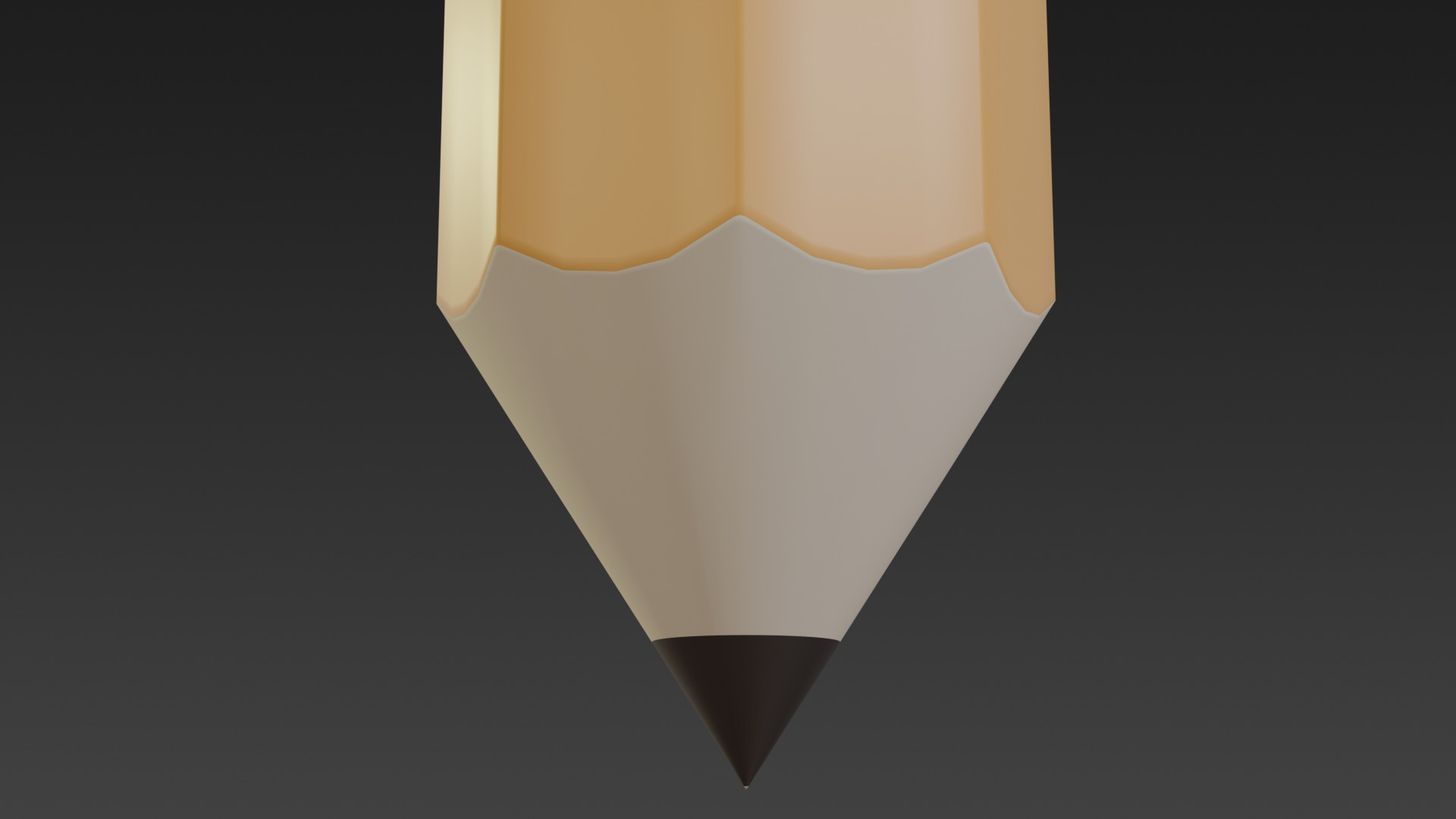 Low-poly style cartoon pencil 3D model_3