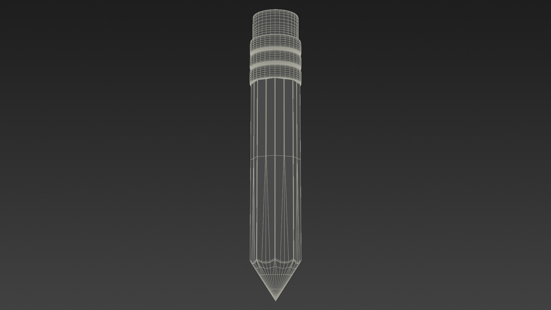 Low-poly style cartoon pencil 3D model_6