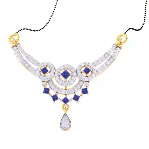 3D Printable Cad jewelry design of Lady diamond Pendant