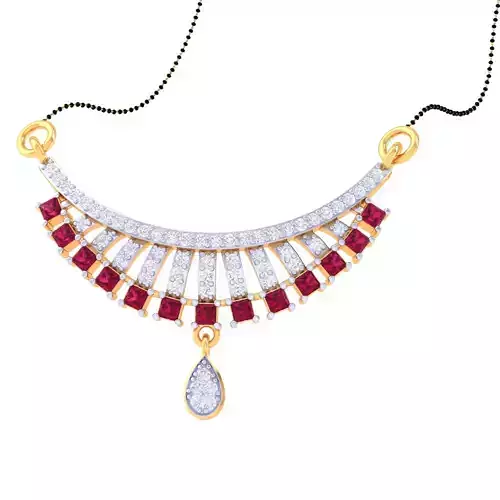 3D Printable Cad jewelry design of Lady diamond Pendant