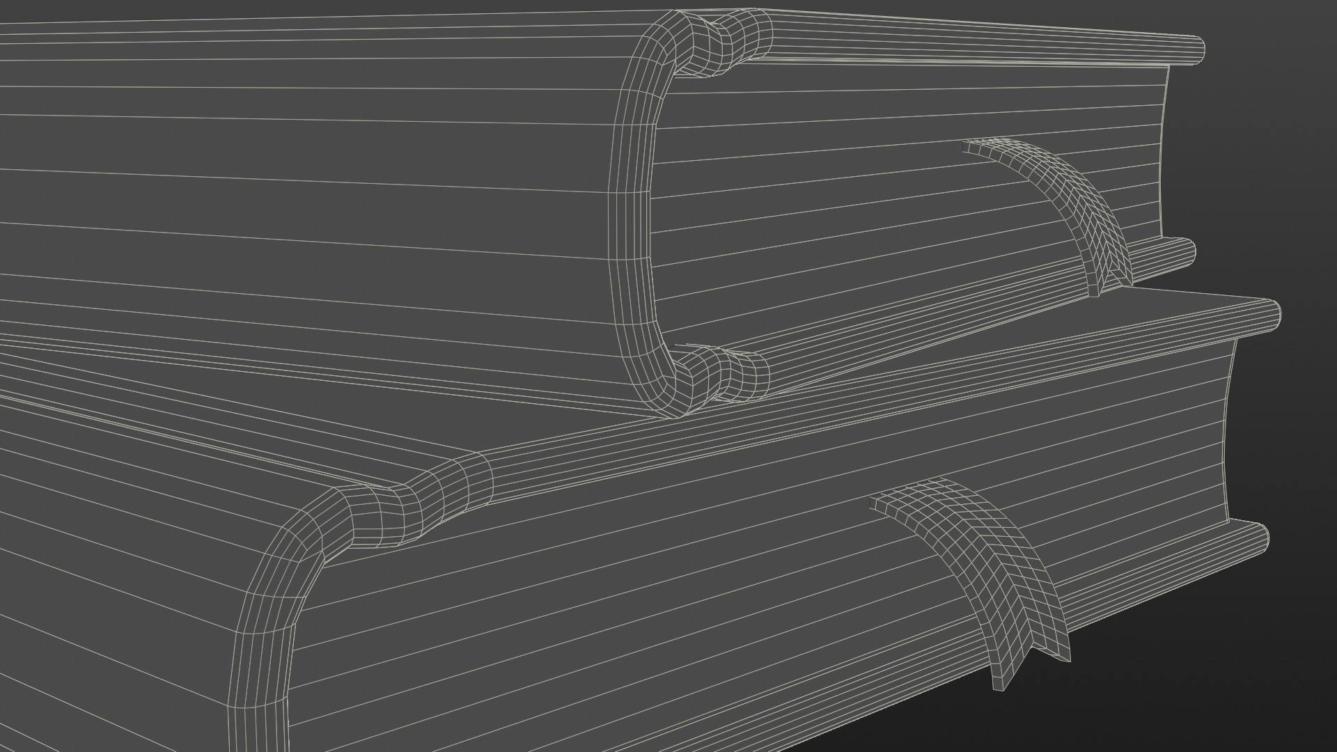 Low-poly style cartoon books 3D model_10