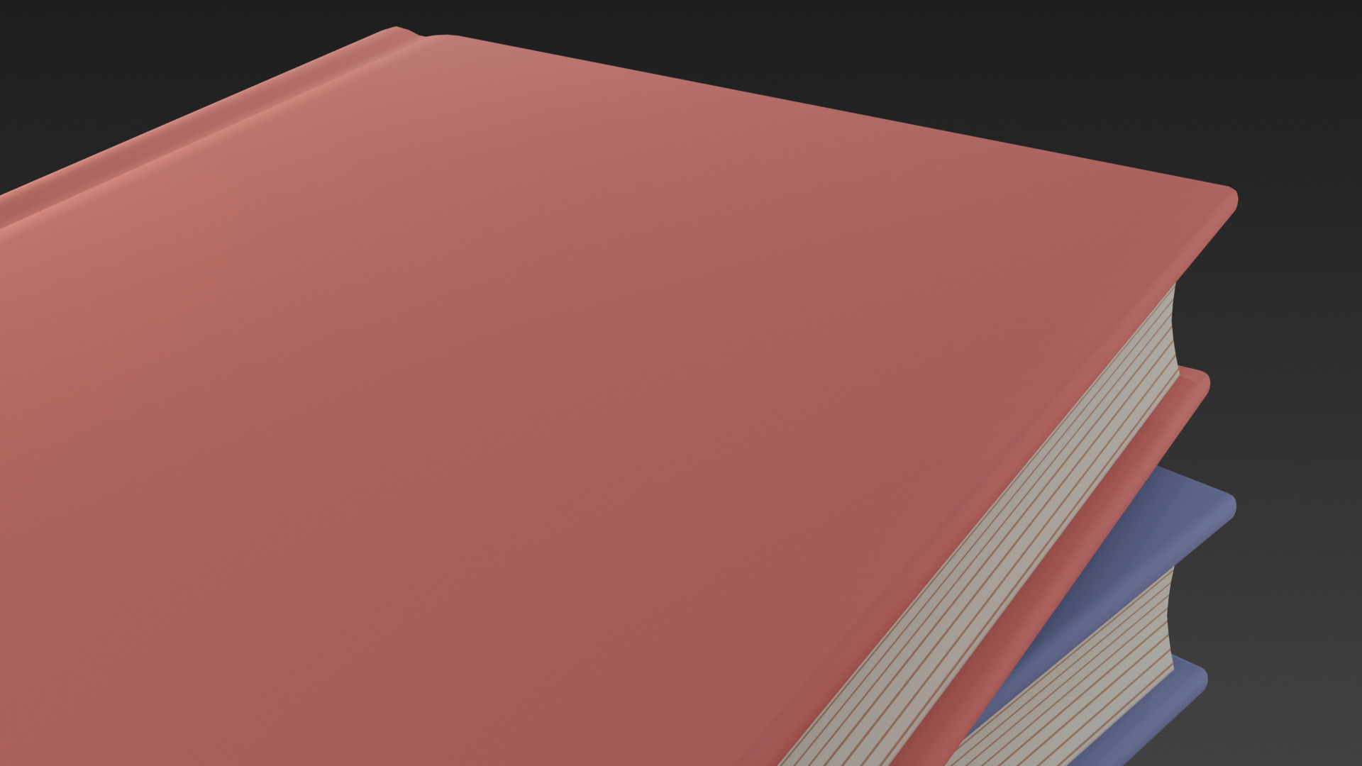 Low-poly style cartoon books 3D model_2