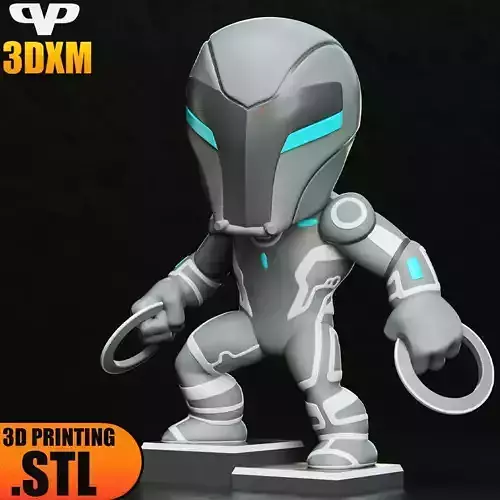 Tron Legacy Chibi STL for 3D Printing 3DXM ChibiSTL 3D print model