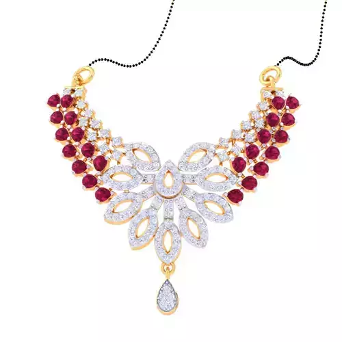 3D Printable Cad jewelry design of Lady diamond Pendant