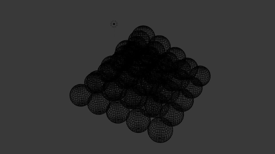 Cannonball pyramid of balls Low-poly 3D model_5