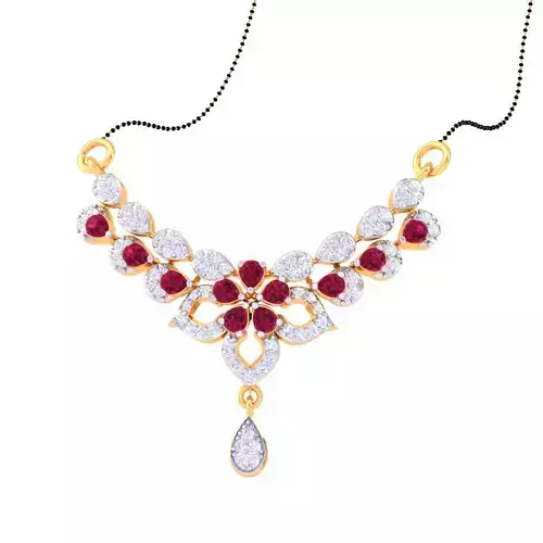 3D Printable Cad jewelry design of Lady diamond Pendant