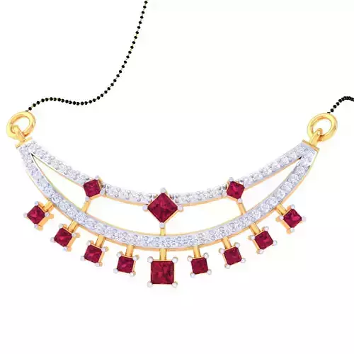 3D Printable Cad jewelry design of Lady diamond Pendant