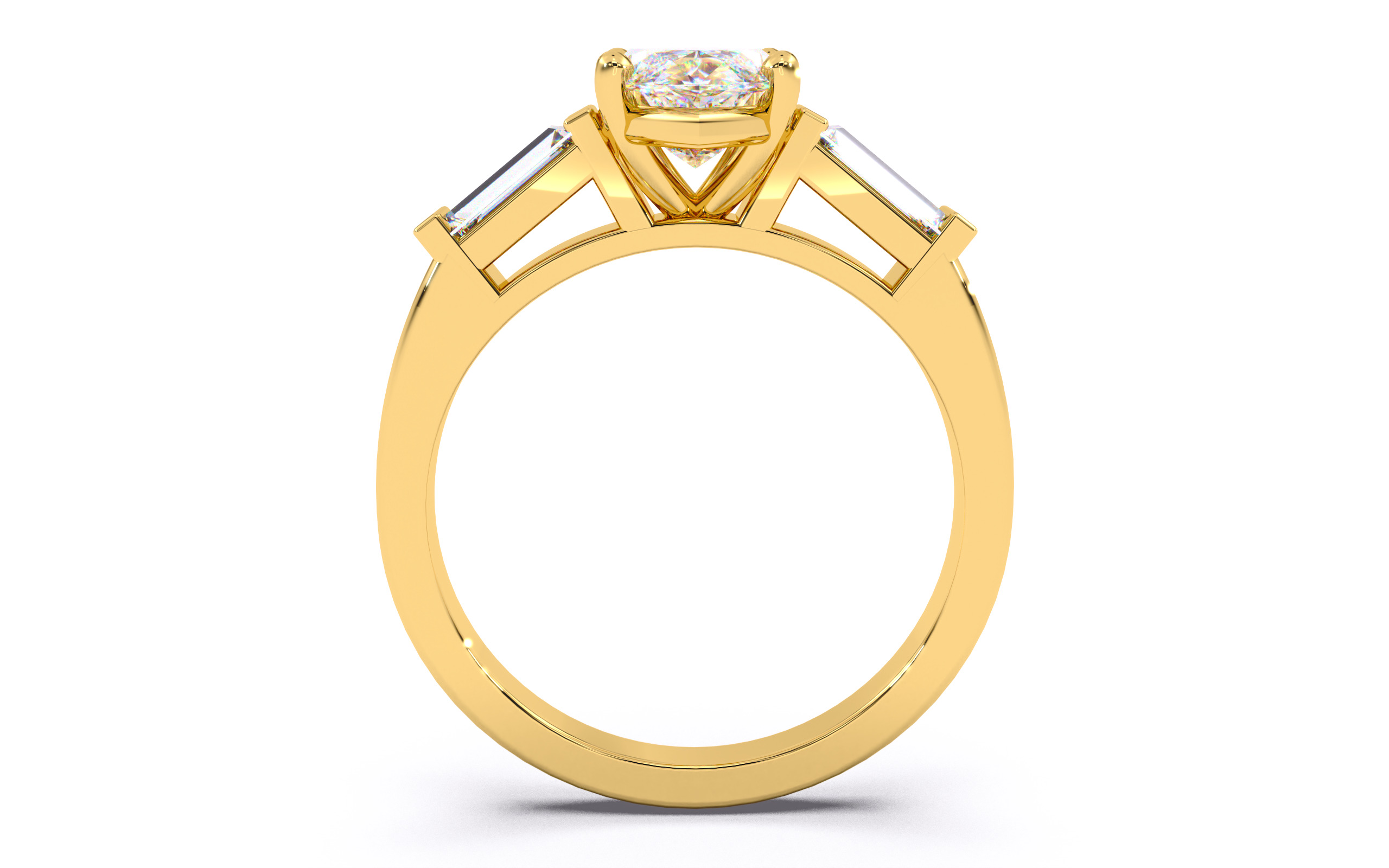 Marquise Diamond Trio Solitaire Ring 3D print model 3D print model_20