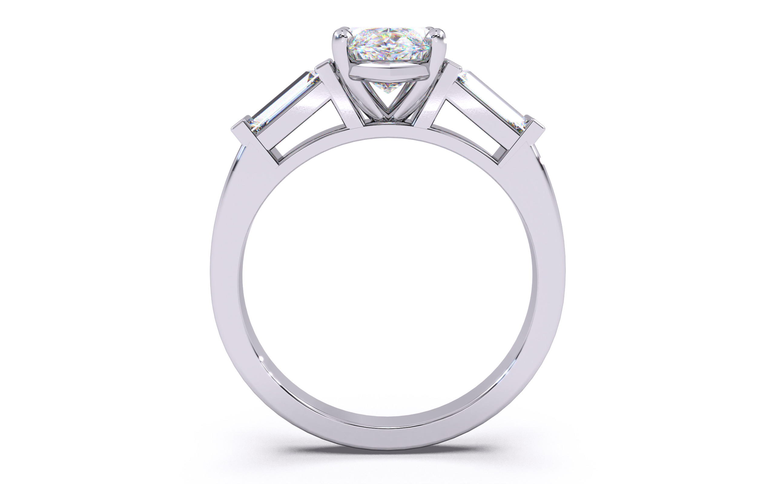 Marquise Diamond Trio Solitaire Ring 3D print model 3D print model_18