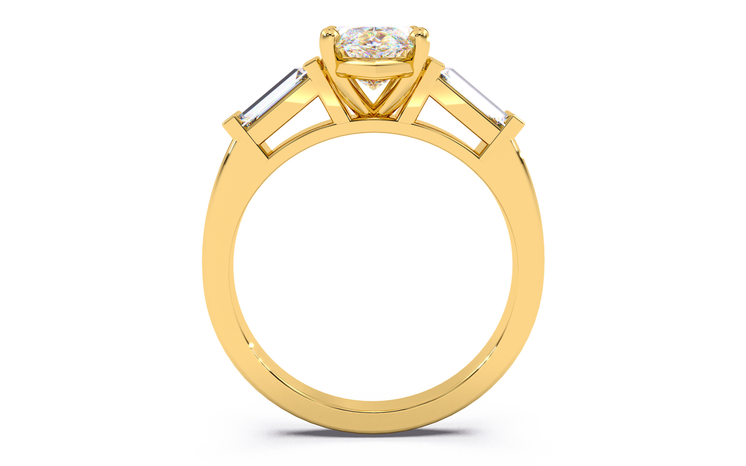 Marquise Diamond Trio Solitaire Ring 3D print model 3D print model_21