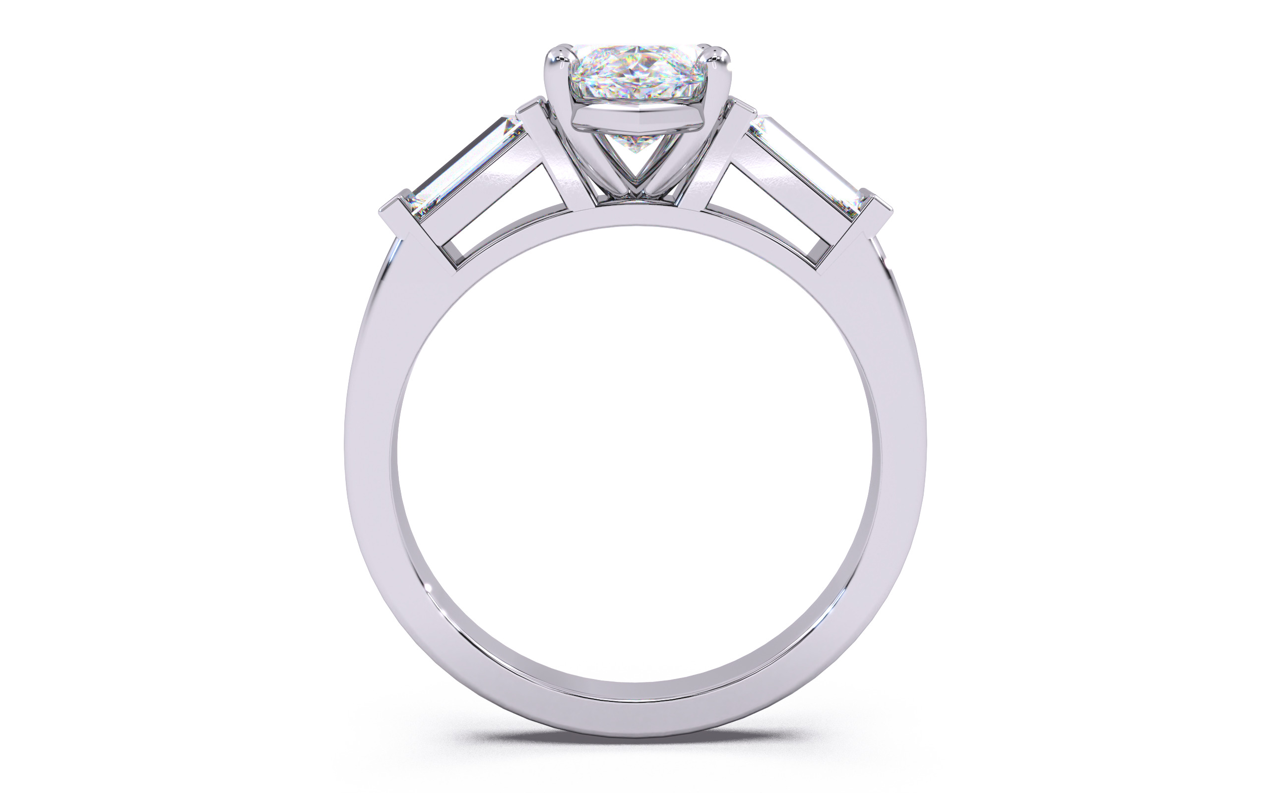 Marquise Diamond Trio Solitaire Ring 3D print model 3D print model_19