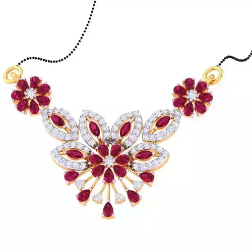 3D Printable Cad jewelry design of Lady diamond Pendant