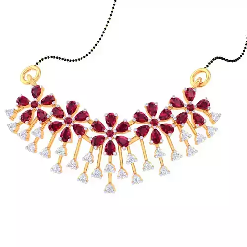 3D Printable Cad jewelry design of Lady diamond Pendant