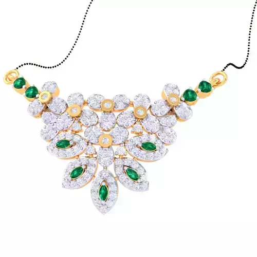 3D Printable Cad jewelry design of Lady diamond Pendant