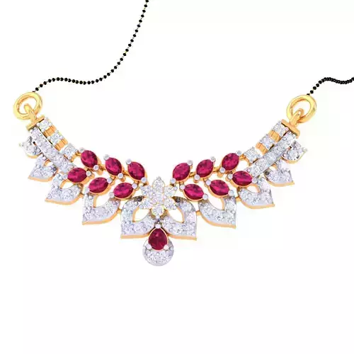 3D Printable Cad jewelry design of Lady diamond Pendant