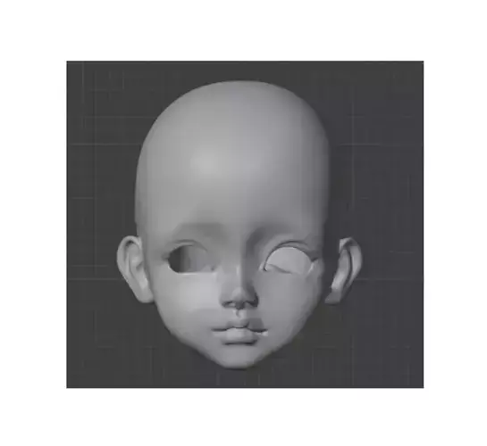 3d digital file kid head for bjd doll  printing STL OBJ files