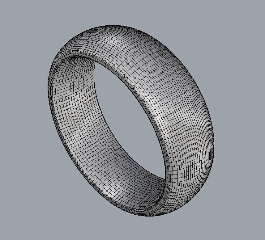 7mm Clean Design Wedding Band 3D print model_15