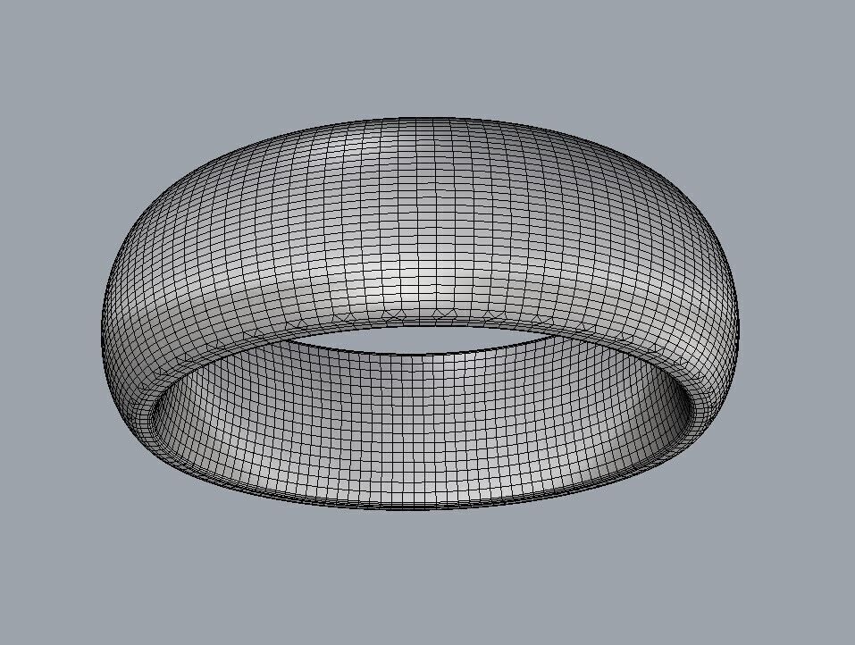 7mm Clean Design Wedding Band 3D print model_16