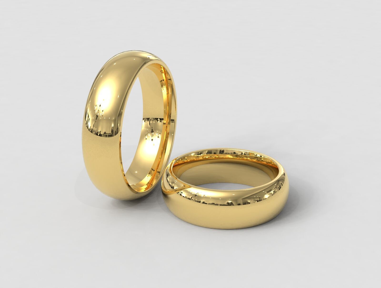 7mm Clean Design Wedding Band 3D print model_1