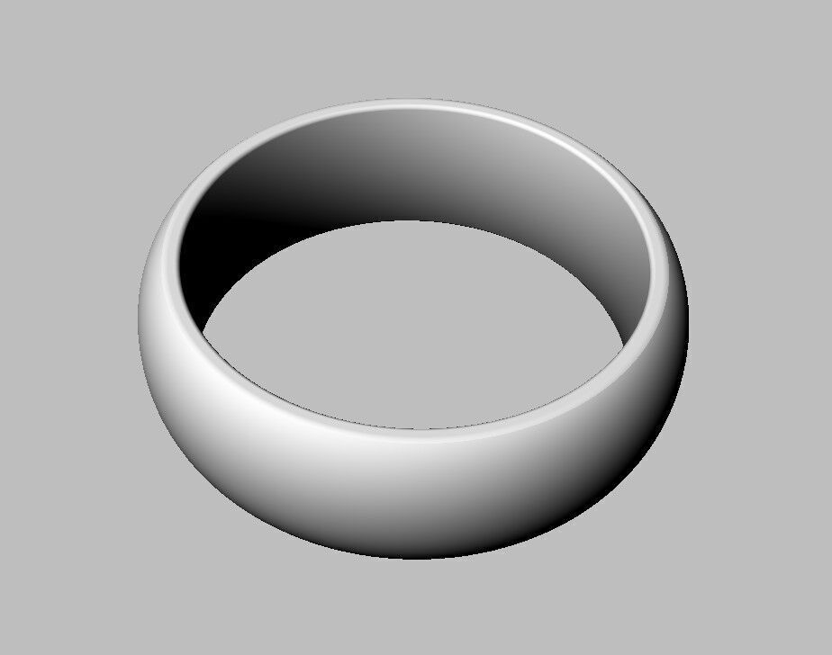 7mm Clean Design Wedding Band 3D print model_14