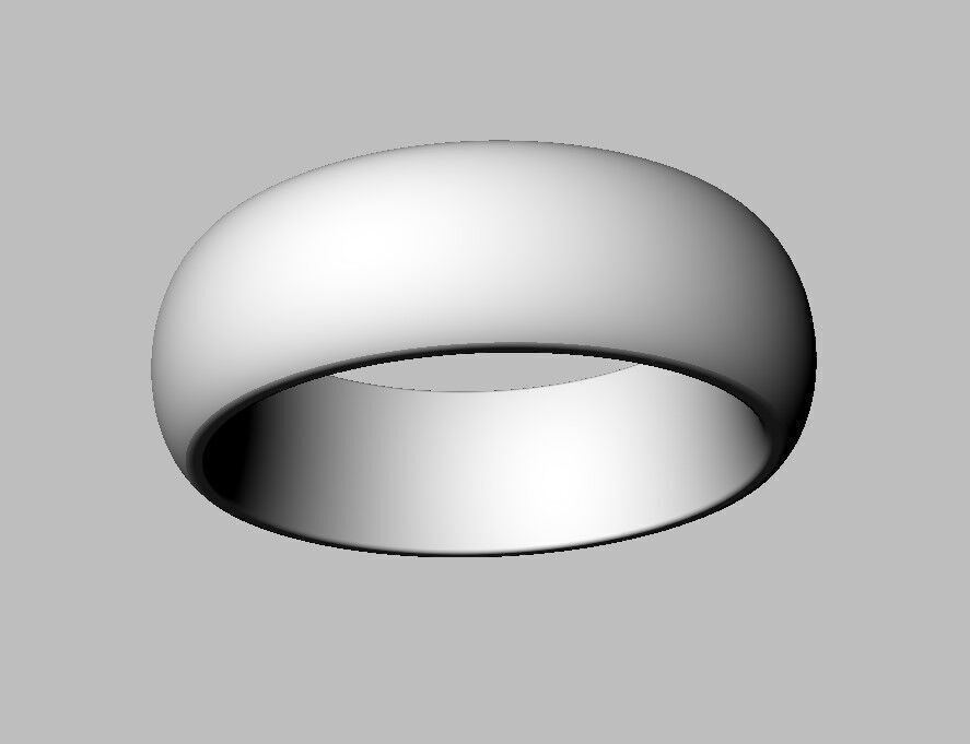 7mm Clean Design Wedding Band 3D print model_12