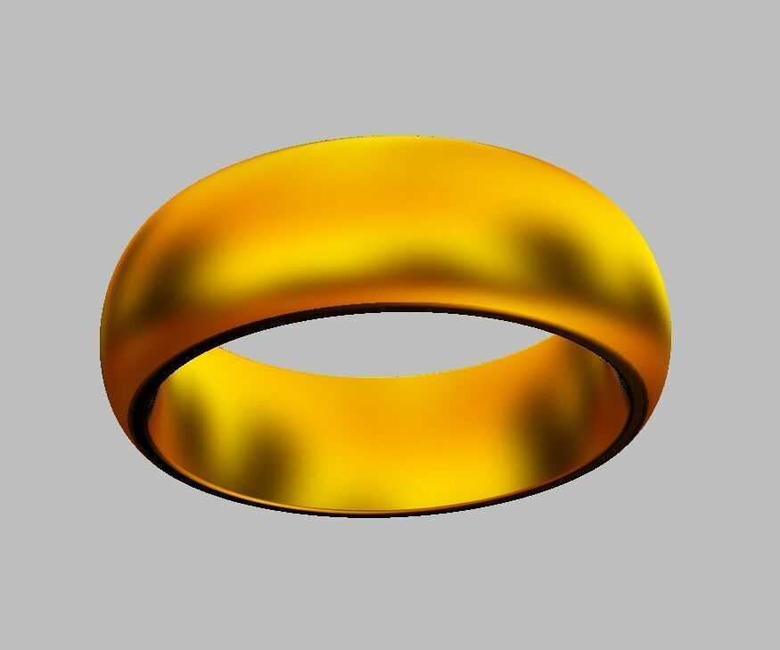 7mm Clean Design Wedding Band 3D print model_19
