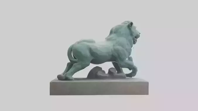 Sculptured animal statue model