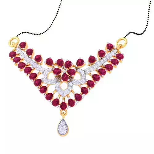 3D Printable Cad jewelry design of Lady diamond Pendant