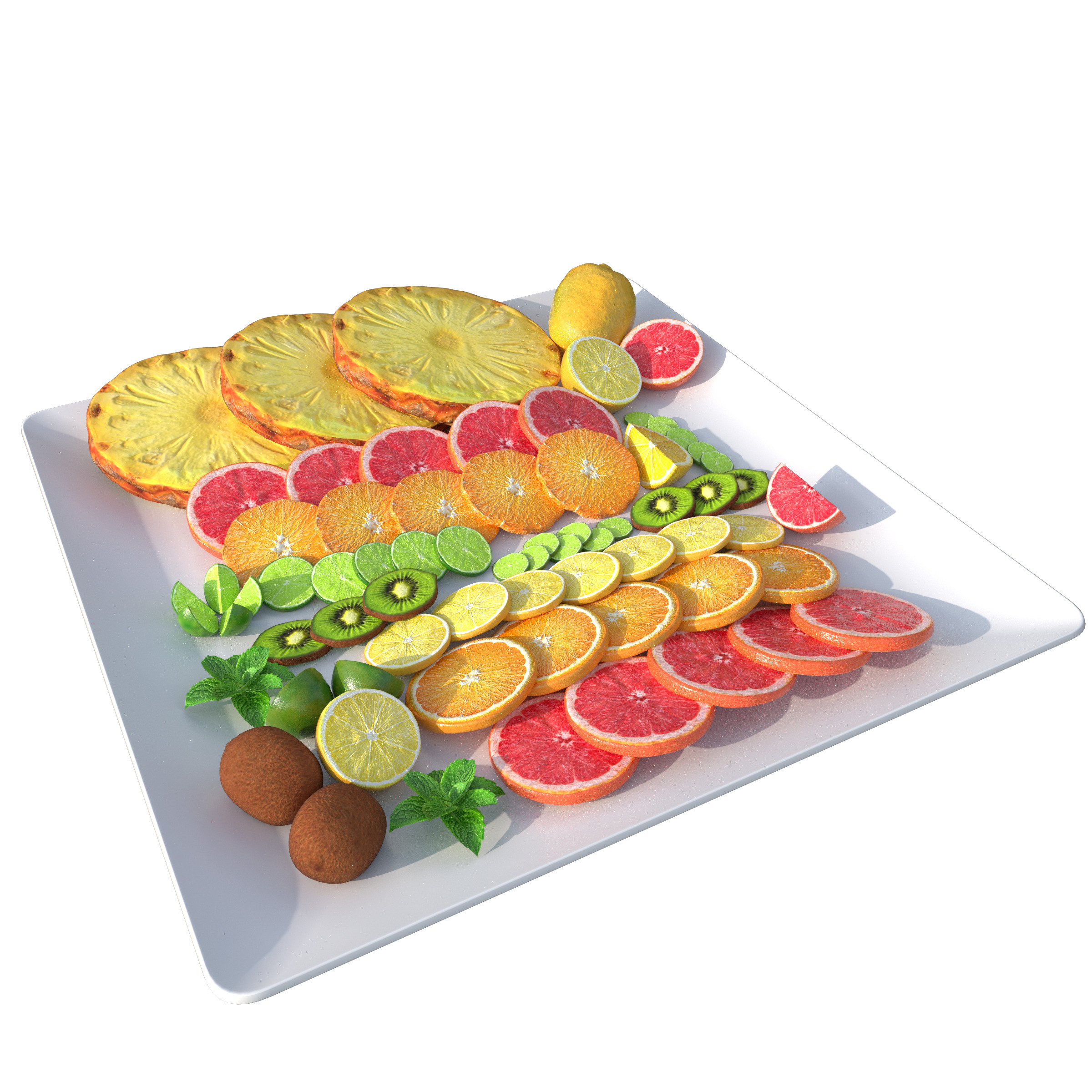 Citrus Slice Collection Low-poly 3D model_11