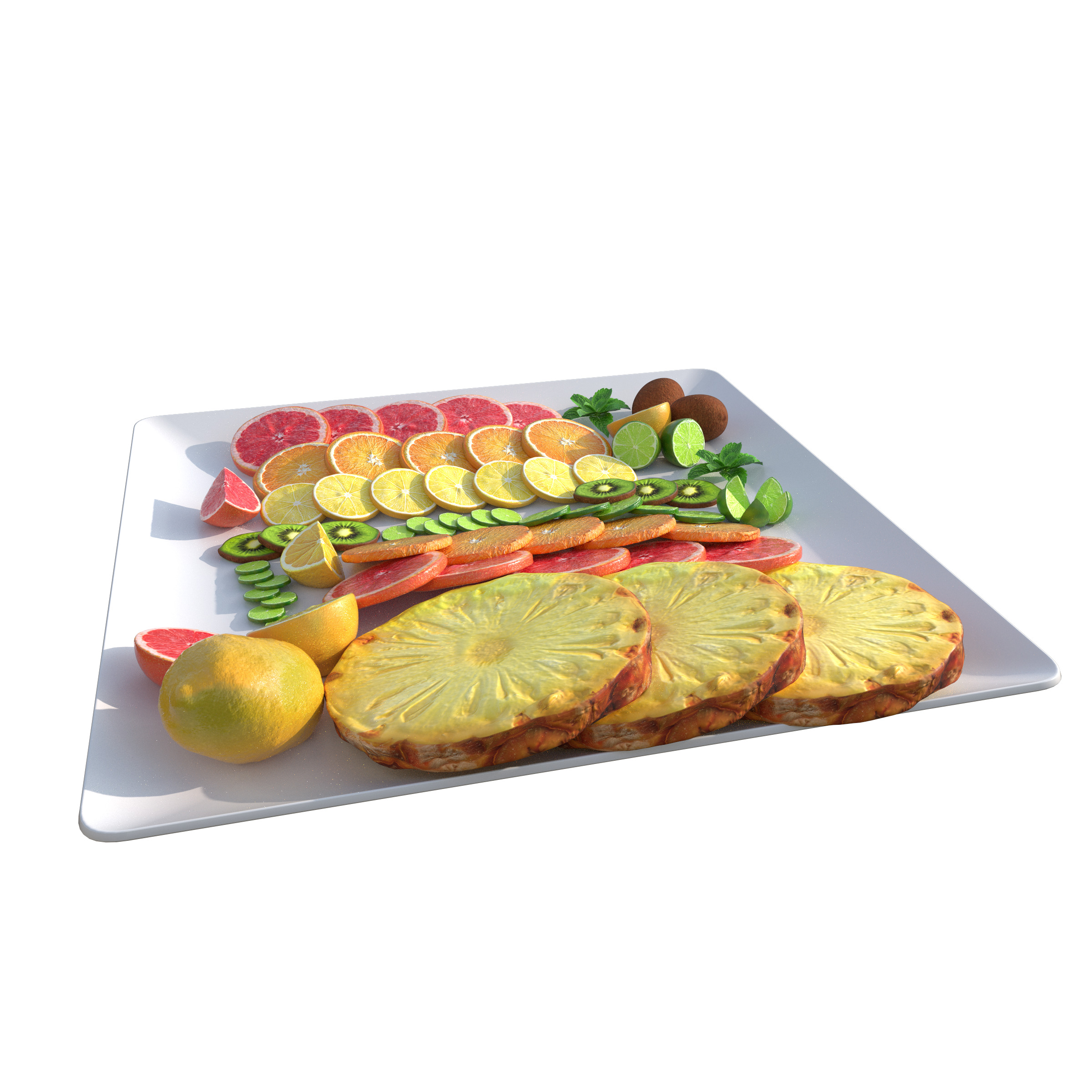 Citrus Slice Collection Low-poly 3D model_12