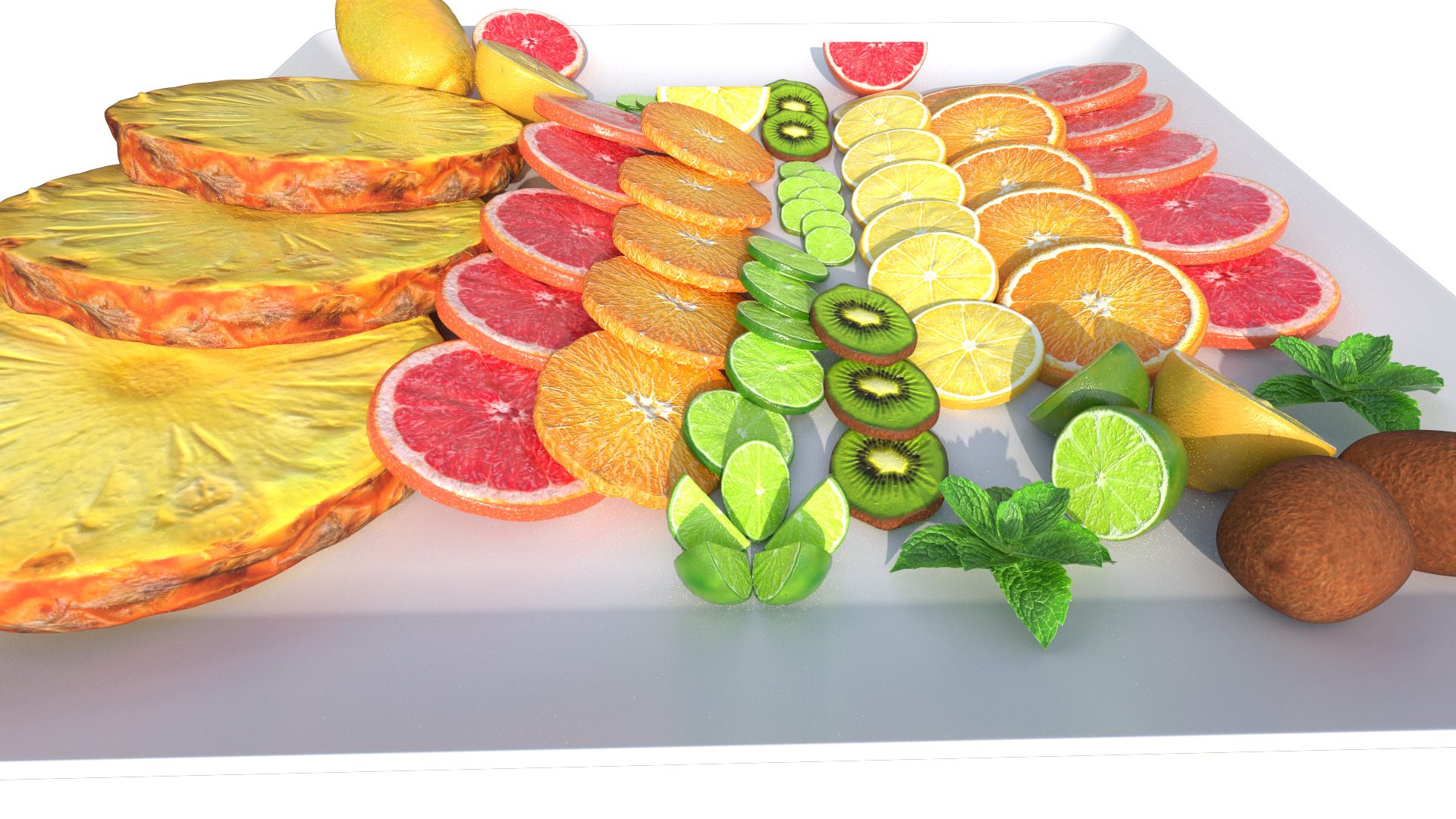 Citrus Slice Collection Low-poly 3D model_15