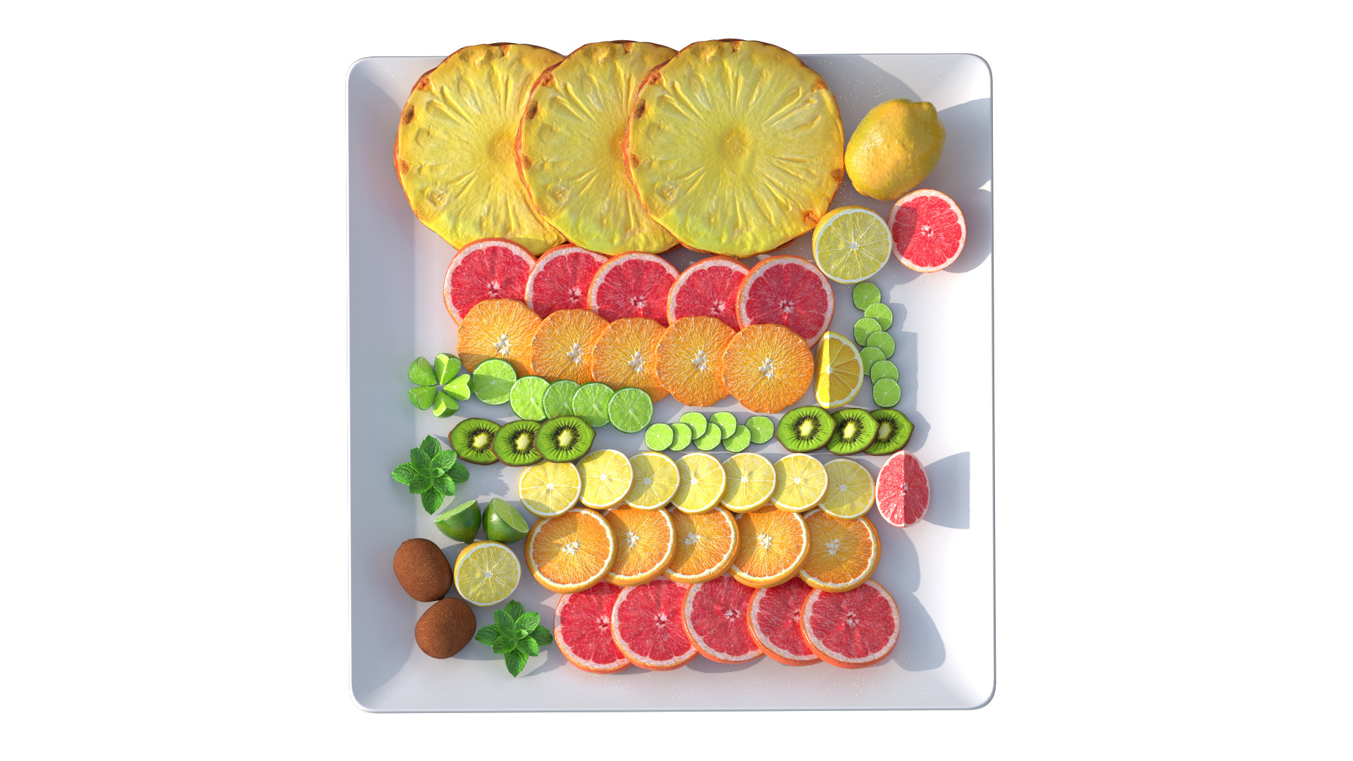 Citrus Slice Collection Low-poly 3D model_13