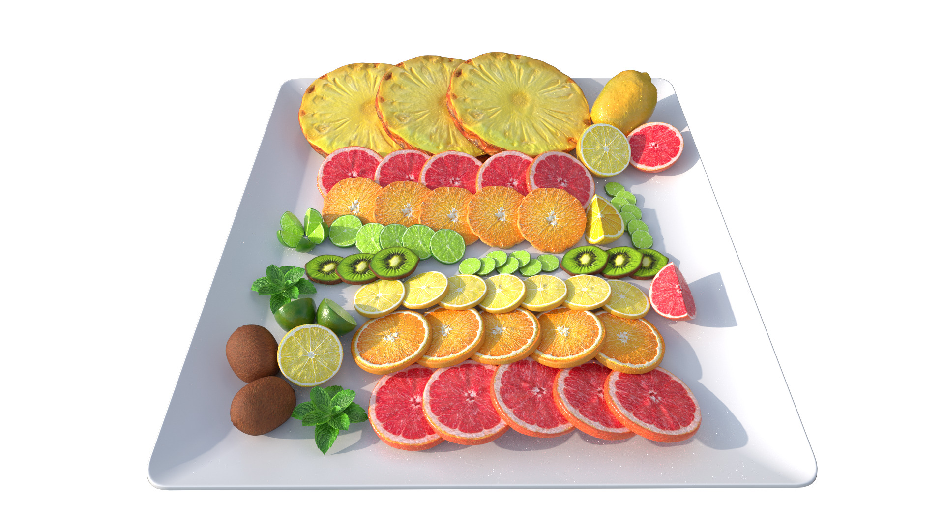 Citrus Slice Collection Low-poly 3D model_17