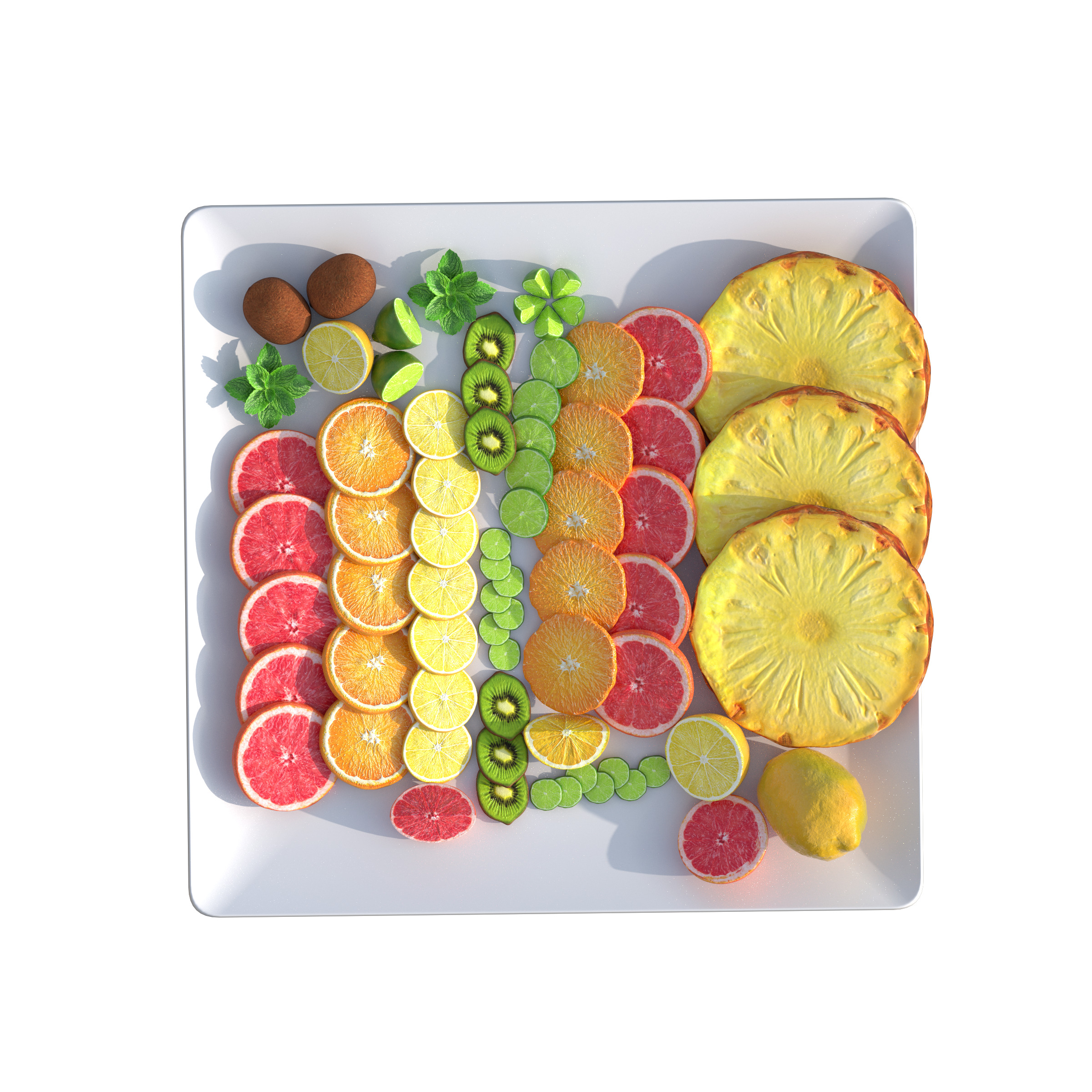 Citrus Slice Collection Low-poly 3D model_9