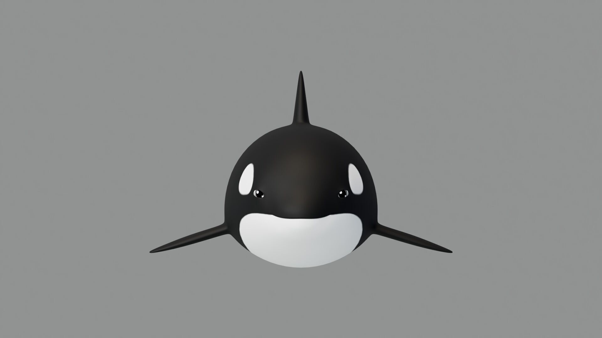 Rigged Cartoon Killer Whale 3D model_1