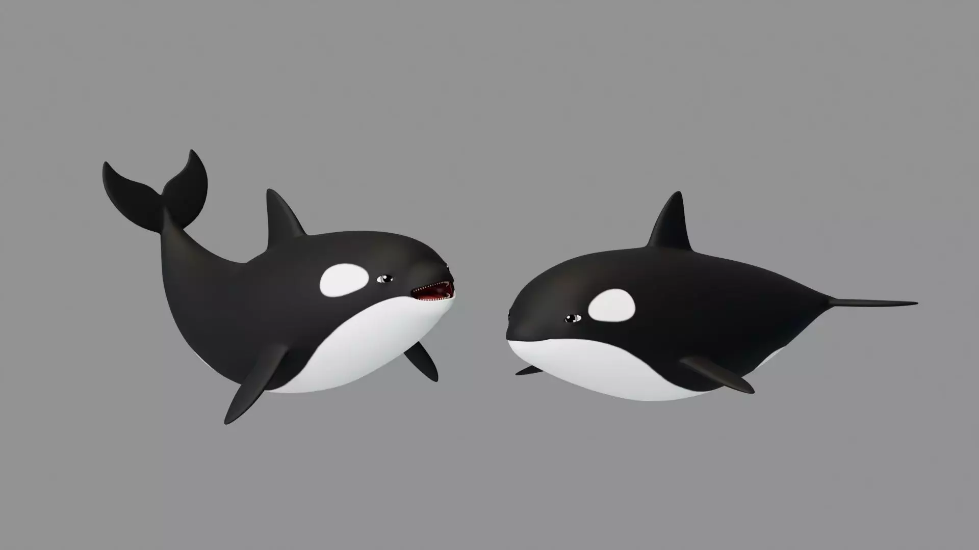 Rigged Cartoon Killer Whale 3D model_0