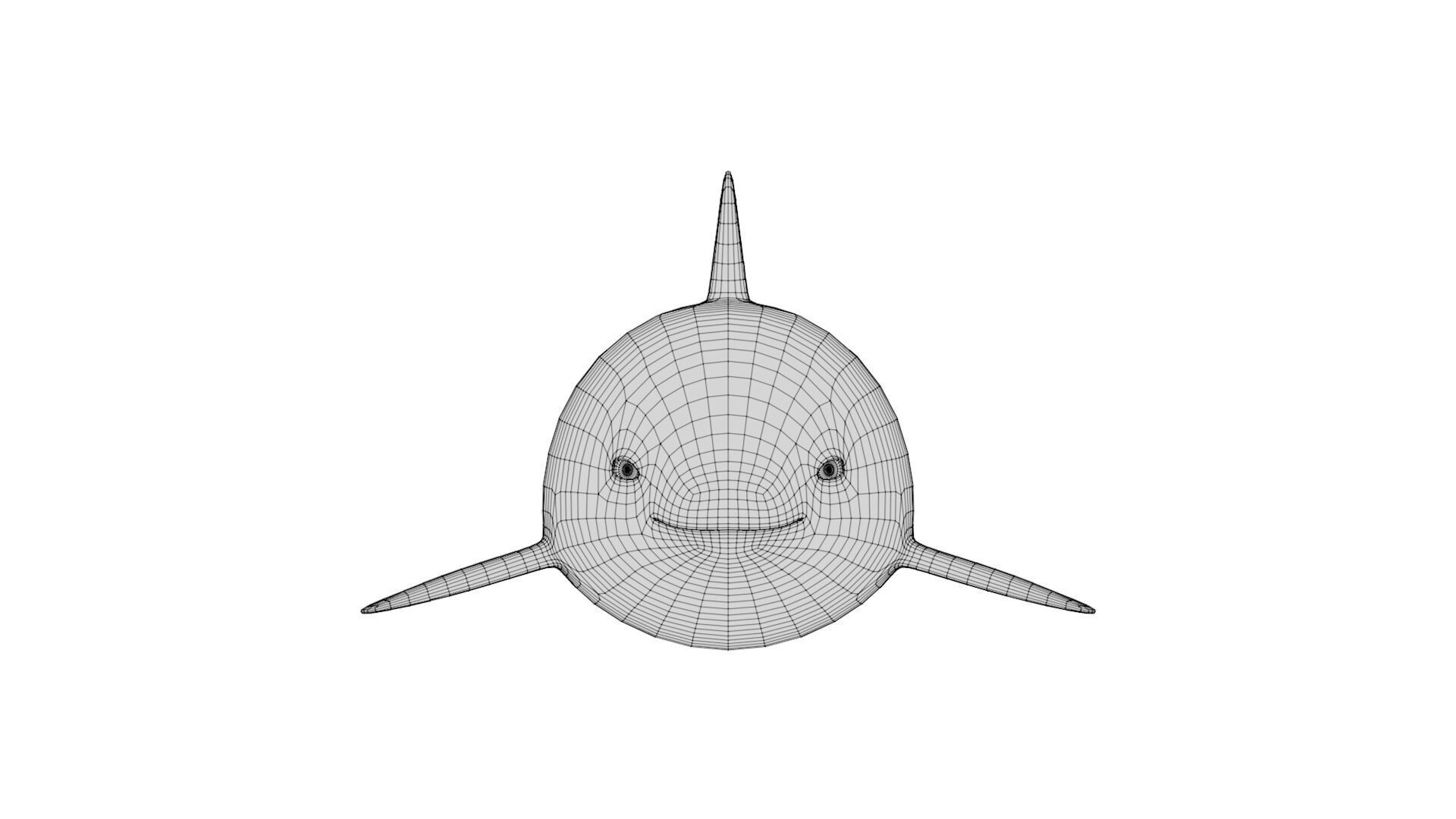 Rigged Cartoon Killer Whale 3D model_6