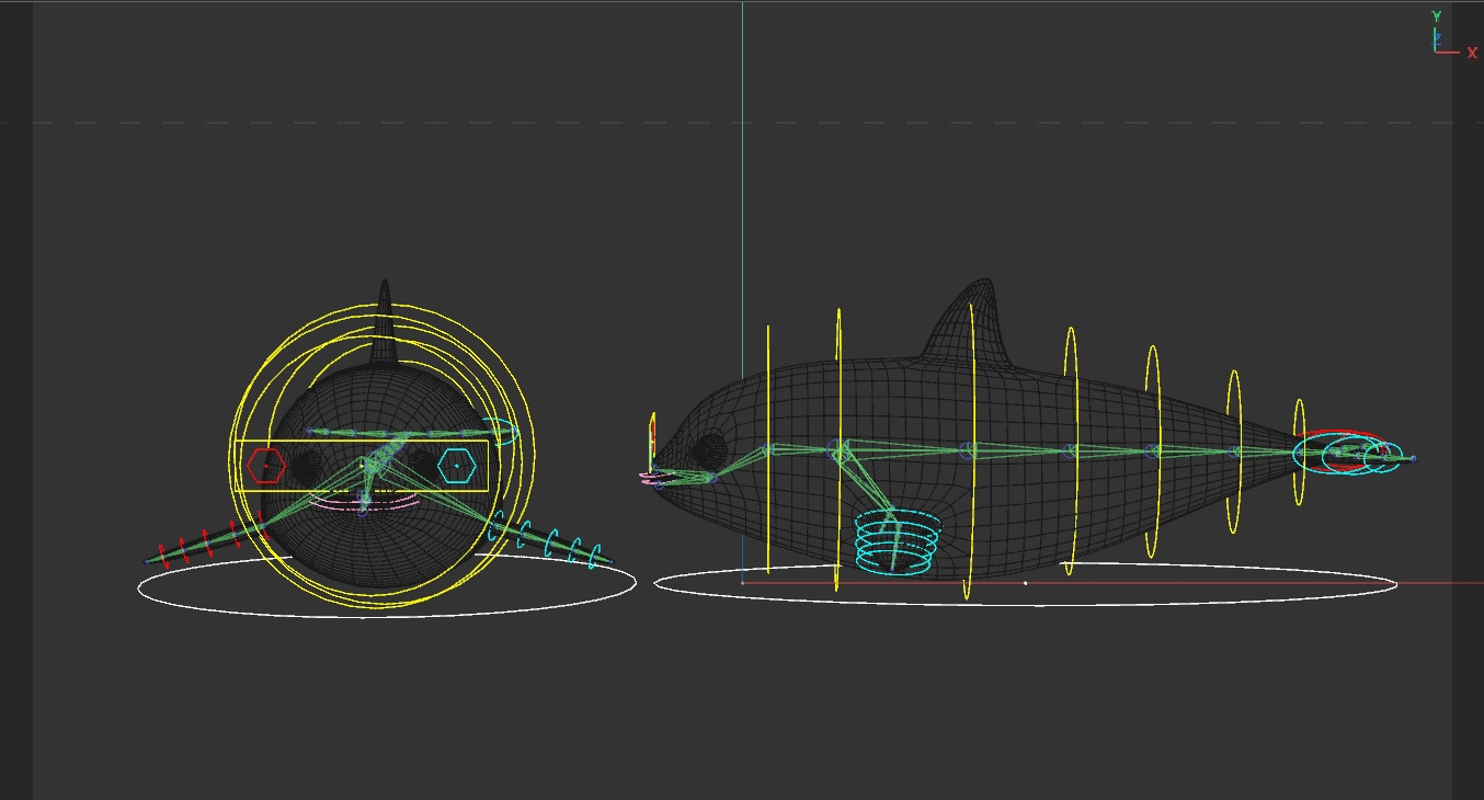 Rigged Cartoon Killer Whale 3D model_11