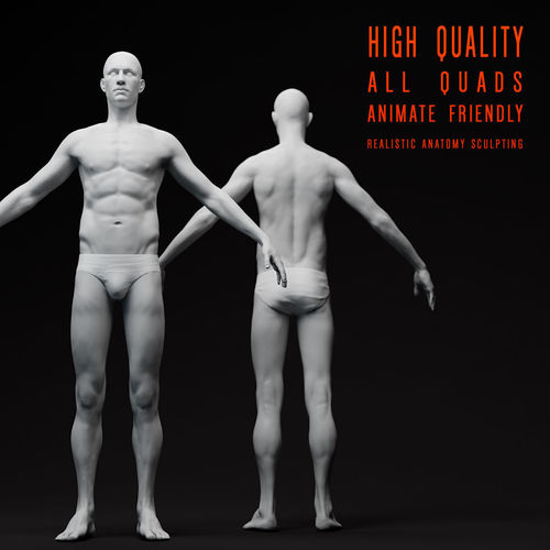 Realistic Male Body 3D model