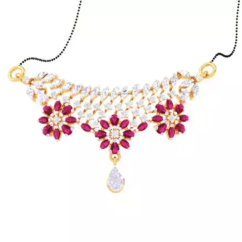 3D Printable Cad jewelry design of Lady diamond Pendant