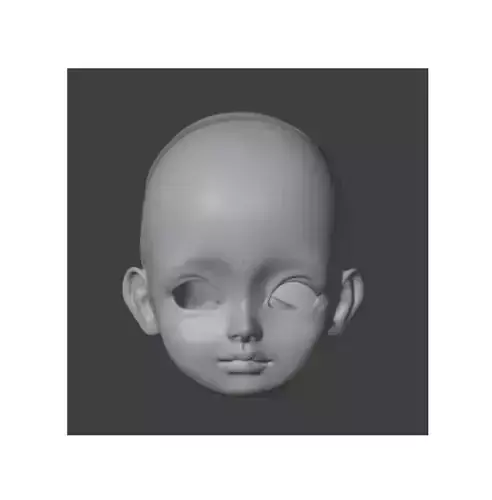 3d digital file kid head for bjd doll for 3d printing STL OBJ