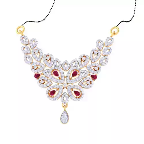 3D Printable Cad jewelry design of Lady diamond Pendant