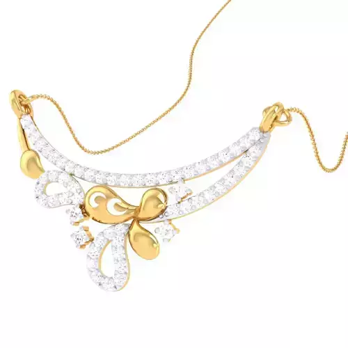 3D Printable Cad jewelry design of Lady diamond Pendant