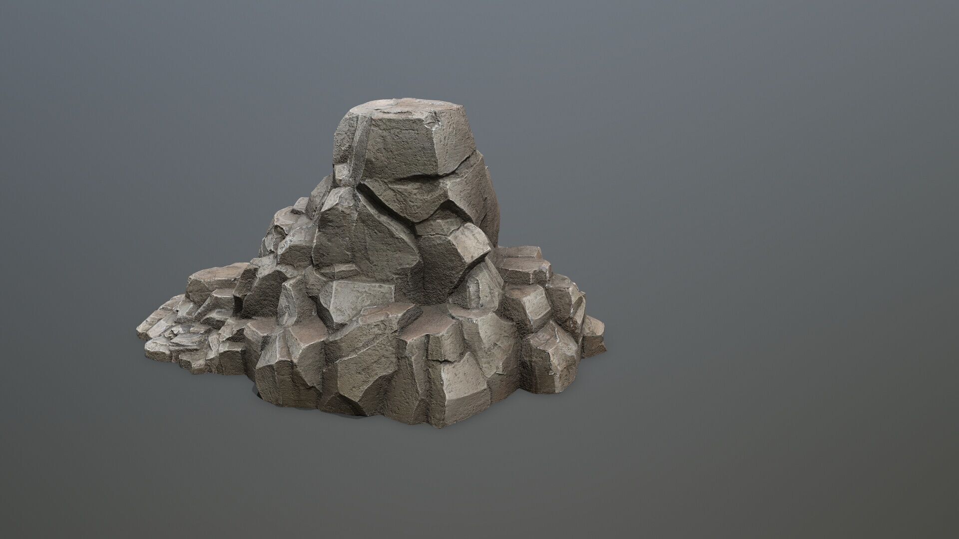 cliff rocks Low-poly 3D model_5